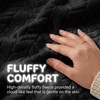 Superior Hope Herringbone Fluffy Fleece Blanket, Soft Plush Embossed Chevron Throw for Couch, Bed and Living Room Decor, Bedroom Essentials, Cozy Lightweight All Season Cover, King Size, Charcoal(Black)