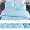 Superior Modal from Beechwood 400 Thread Count Duvet Cover Set, Silky Soft Cool Bedding Essentials, Sateen Weave, Set Includes 1 Duvet Cover with Button Closure, 1 Pillow Sham, Twin/Twin XL, White(Light Blue)