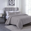 Superior Modal from Beechwood 400 Thread Count Duvet Cover Set, Silky Soft Cool Bedding Essentials, Sateen Weave, Set Includes 1 Duvet Cover with Button Closure, 1 Pillow Sham, Twin/Twin XL, White(Grey)