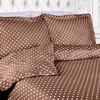 Superior Polka Dot Cotton Blend 600 Thread Count Duvet Cover Set, Oversized Comforter Cover, Retro Bedding Essentials, Button Closure, Includes 1 Duvet Cover, 2 Pillow Shams, Full/Queen, Lilac(Taupe)