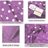 Superior Polka Dot Cotton Blend 600 Thread Count Duvet Cover Set, Oversized Comforter Cover, Retro Bedding Essentials, Button Closure, Includes 1 Duvet Cover, 2 Pillow Shams, Full/Queen, Lilac(Lilac – Z)