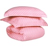 Superior Polka Dot Cotton Blend 600 Thread Count Duvet Cover Set, Oversized Comforter Cover, Retro Bedding Essentials, Button Closure, Includes 1 Duvet Cover, 2 Pillow Shams, Full/Queen, Lilac(Pink – Z)