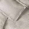 Superior Polka Dot Cotton Blend 600 Thread Count Duvet Cover Set, Oversized Comforter Cover, Retro Bedding Essentials, Button Closure, Includes 1 Duvet Cover, 2 Pillow Shams, Full/Queen, Lilac(Light Grey)
