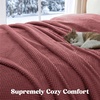 Superior Victoria Heavyweight Reversible Fleece Blanket – Soft Ultra-Soft, Fluffy Double-Layer Mink Blanket Throw for Couch, Bed and Living Room Decor – Cozy, Warm & Heavy Bed Cover, Twin Size, Rust(Dusty Rose)