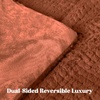 Superior Victoria Heavyweight Reversible Fleece Blanket – Soft Ultra-Soft, Fluffy Double-Layer Mink Blanket Throw for Couch, Bed and Living Room Decor – Cozy, Warm & Heavy Bed Cover, Twin Size, Rust(Rust)