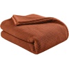 Superior Victoria Heavyweight Reversible Fleece Blanket – Soft Ultra-Soft, Fluffy Double-Layer Mink Blanket Throw for Couch, Bed and Living Room Decor – Cozy, Warm & Heavy Bed Cover, Twin Size, Rust(Rust)