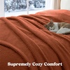 Superior Victoria Heavyweight Reversible Fleece Blanket – Soft Ultra-Soft, Fluffy Double-Layer Mink Blanket Throw for Couch, Bed and Living Room Decor – Cozy, Warm & Heavy Bed Cover, Twin Size, Rust(Rust)