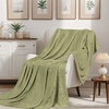 Superior Fleece Blanket, Plush, Fluffy, Soft, Decorative Blankets for Bedroom, Sofa, Fuzzy Bedding, Cute Woven Room Decor, Beautiful Cover, Comfort Essentials, Polka Dot, Throw, Winter Blue(Sage)