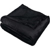 Superior Fleece Blanket, Plush, Fluffy, Soft, Decorative Blankets for Bedroom, Sofa, Fuzzy Bedding, Cute Woven Room Decor, Beautiful Cover, Comfort Essentials, Polka Dot, Throw, Winter Blue(Solid-black)