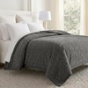 Superior Hope Herringbone Fluffy Fleece Blanket, Soft Plush Embossed Chevron Throw for Couch, Bed and Living Room Decor, Bedroom Essentials, Cozy Lightweight All Season Cover, King Size, Charcoal(Charcoal)