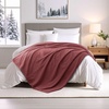 Superior Victoria Heavyweight Reversible Fleece Blanket – Soft Ultra-Soft, Fluffy Double-Layer Mink Blanket Throw for Couch, Bed and Living Room Decor – Cozy, Warm & Heavy Bed Cover, Twin Size, Rust(Dusty Rose)