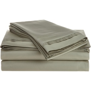 SUPERIOR 700 Thread Count Egyptian Cotton Duvet Cover Bed Set, Luxury Ultra-Soft Modern Solid 3 Piece Bedding Set, Included: One Duvet Cover and Two Pillowshams, White, Queen(Sage)