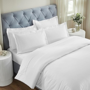 Superior Embroidered Cotton Duvet Cover Set, Soft Bedding Covers, Bedroom, 1 Duvet Cover with Button Closure, 2 Pillow Shams, Elegant Design, Moonlawn Collection, King/California King, White/Silver(White-white)