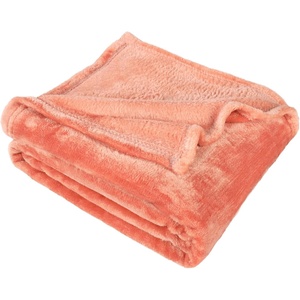 Superior Fleece Blanket, Plush, Fluffy, Soft, Decorative Blankets for Bedroom, Sofa, Fuzzy Bedding, Cute Woven Room Decor, Beautiful Cover, Comfort Essentials, Polka Dot, Throw, Winter Blue(Solid-creamsicle)
