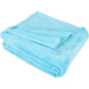 Superior Fleece Blanket, Plush, Fluffy, Soft, Decorative Blankets for Bedroom, Sofa, Fuzzy Bedding, Cute Woven Room Decor, Beautiful Cover, Comfort Essentials, Polka Dot, Throw, Winter Blue(Solid-winter Blue)