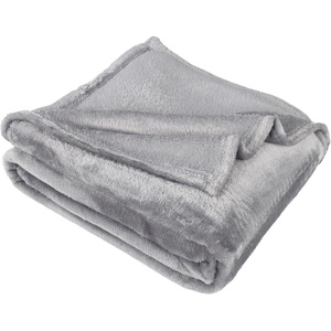 Superior Fleece Blanket, Plush, Fluffy, Soft, Decorative Blankets for Bedroom, Sofa, Fuzzy Bedding, Cute Woven Room Decor, Beautiful Cover, Comfort Essentials, Polka Dot, Throw, Winter Blue(Solid-grey)