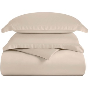 Superior Modal from Beechwood 400 Thread Count Duvet Cover Set, Silky Soft Cool Bedding Essentials, Sateen Weave, Set Includes 1 Duvet Cover with Button Closure, 1 Pillow Sham, Twin/Twin XL, White(Linen)