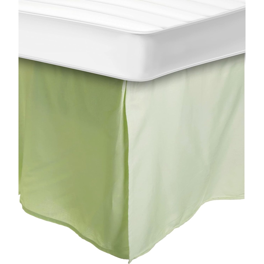 image:imageSuperior Premium Combed Cotton Bed Skirt with 15 Drop Classic Pleated Sides and Split Corners to Accommodate Bed Posts Mocha  KingMint