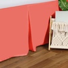 Superior Premium Combed Cotton, Bed Skirt with 15″ Drop, Classic Pleated Sides and Split Corners to Accommodate Bed Posts, Mocha – King(Coral)