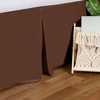 Superior Premium Combed Cotton, Bed Skirt with 15″ Drop, Classic Pleated Sides and Split Corners to Accommodate Bed Posts, Mocha – King(Mocha)