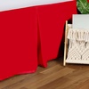 Superior Premium Combed Cotton, Bed Skirt with 15″ Drop, Classic Pleated Sides and Split Corners to Accommodate Bed Posts, Mocha – King(Red)