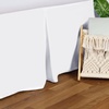 Superior Premium Combed Cotton, Bed Skirt with 15″ Drop, Classic Pleated Sides and Split Corners to Accommodate Bed Posts, Mocha – King(White)