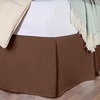 Superior Premium Combed Cotton, Bed Skirt with 15″ Drop, Classic Pleated Sides and Split Corners to Accommodate Bed Posts, Mocha – King(Mocha)