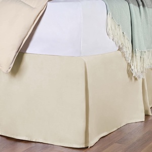 Superior Premium Combed Cotton, Bed Skirt with 15″ Drop, Classic Pleated Sides and Split Corners to Accommodate Bed Posts, Mocha – King(Ivory)