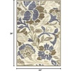 Superior Indoor Non-Slip Area Rug or Runner, Vintage Floor Decor, Traditional Floral Scroll Rug for Living Room, Bedroom, Kitchen, Dining Room, Foam Backing, Roselyn Collection, 2′ x 3′, Baige(2′ x 3′ (Rectangular))