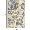 Superior Indoor Non-Slip Area Rug or Runner, Vintage Floor Decor, Traditional Floral Scroll Rug for Living Room, Bedroom, Kitchen, Dining Room, Foam Backing, Roselyn Collection, 2′ x 3′, Baige(4′ x 6′ (Rectangular))