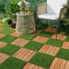 Superior Artificial Grass Indoor Outdoor Area Rug, Faux Turf, Fake Grass for Backyard, Playground, Patio, Dog Pet Training, Synthetic Lawn, Floor Decor, Rubber Back, 1′ x 1′, Grass Green