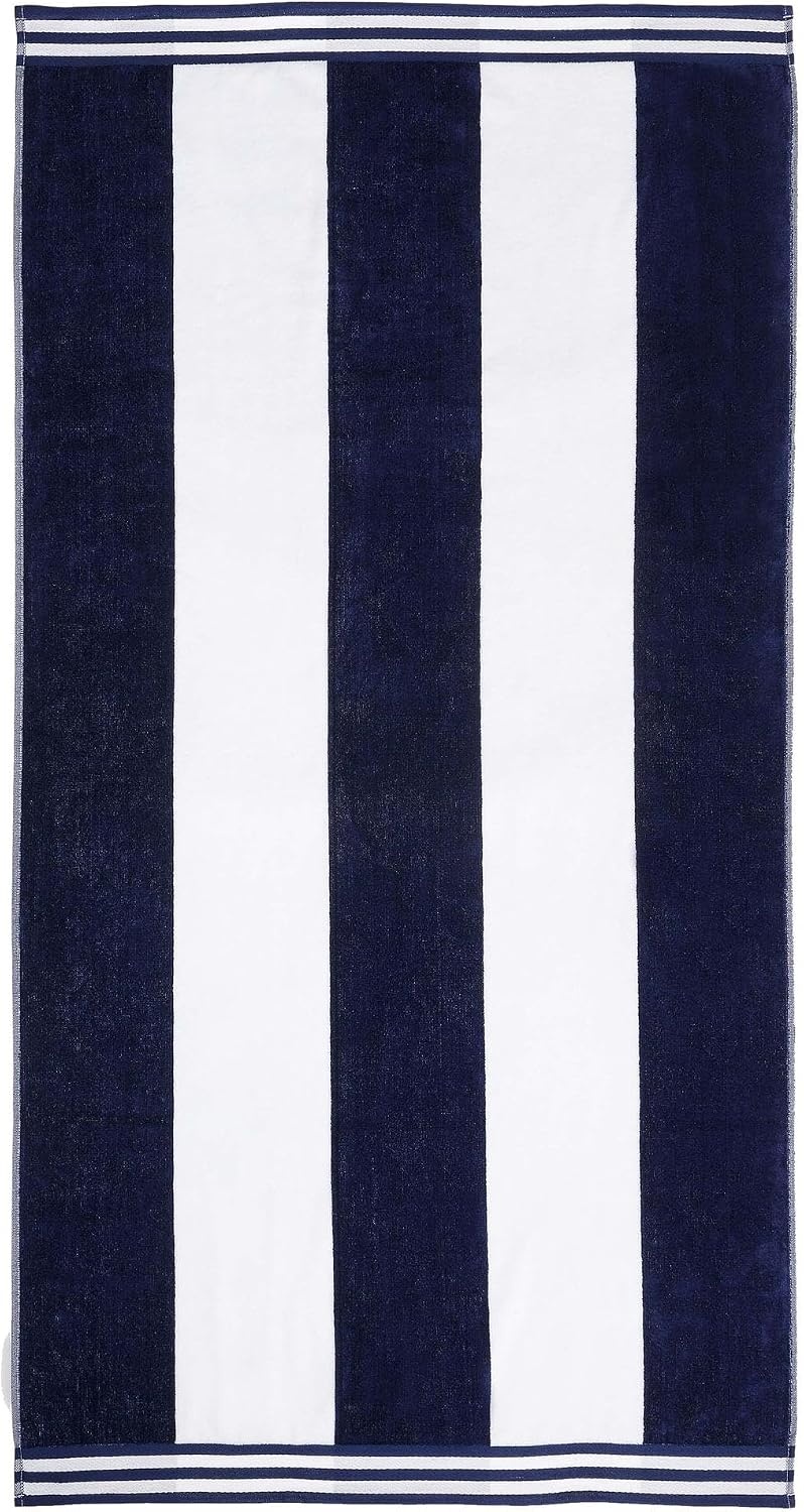image:imageSuperior Striped Cotton Reversible Beach Towel Set 6 PC Multi ColorBlue