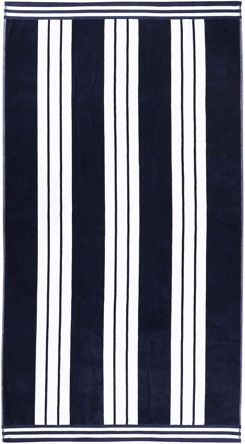 image:imageSuperior Striped Cotton Reversible Beach Towel Set 6 PC Multi ColorBlue