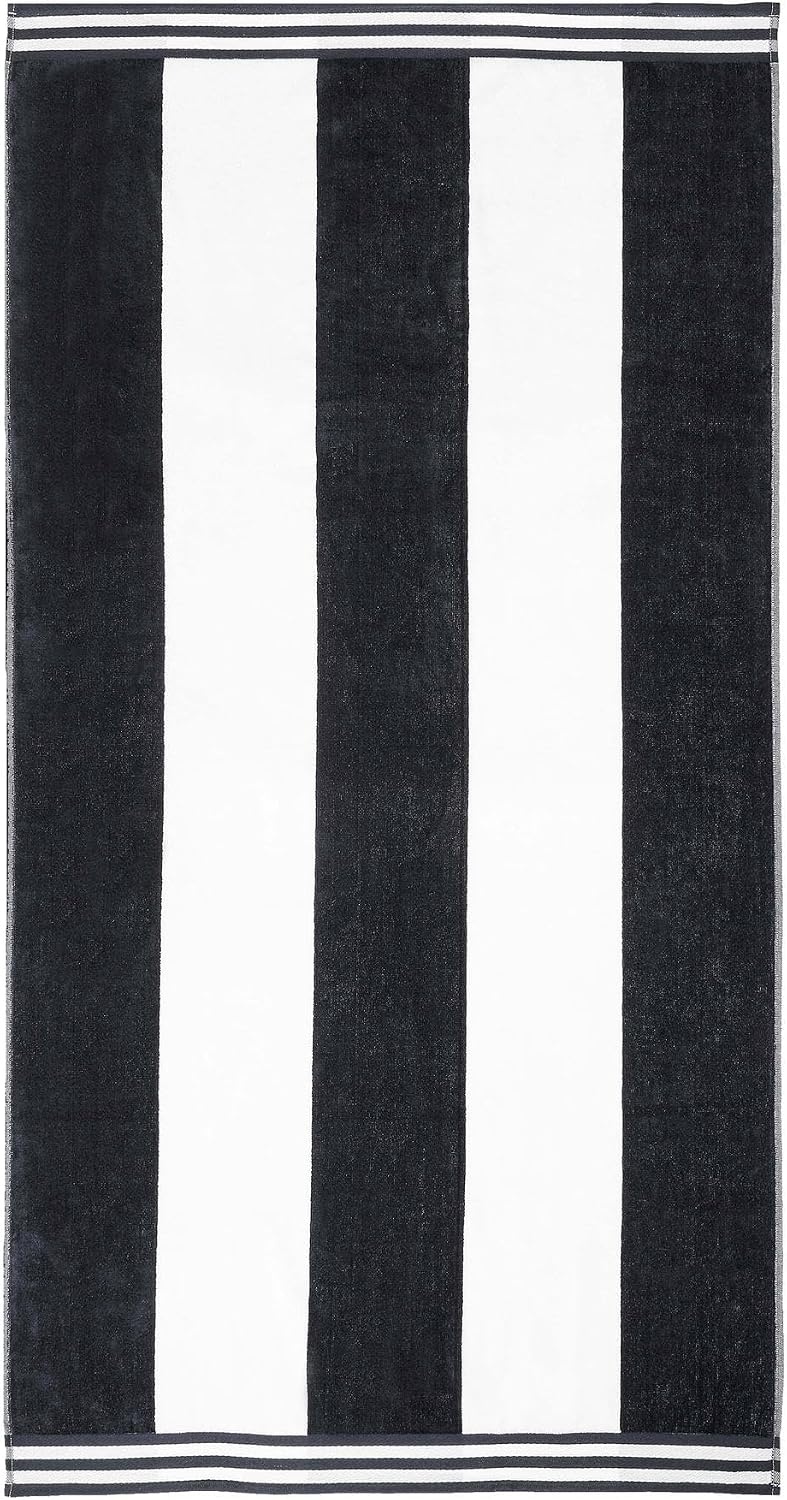 image:imageSuperior Striped Cotton Reversible Beach Towel Set 6 PC Multi ColorCharcoal