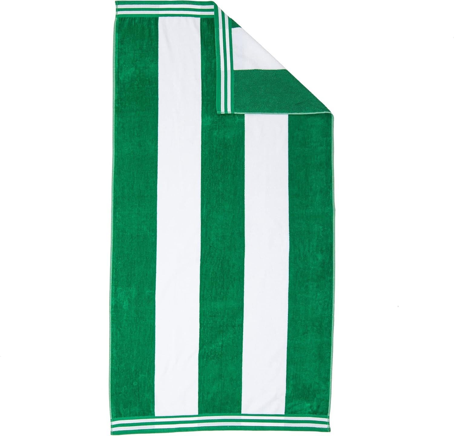 image:imageSuperior Striped Cotton Reversible Beach Towel Set 6 PC Multi ColorDark Green