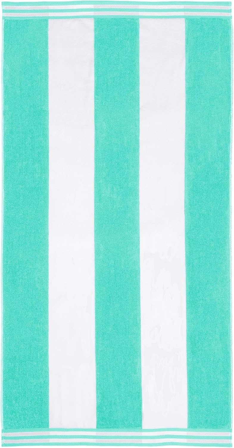image:imageSuperior Striped Cotton Reversible Beach Towel Set 6 PC Multi ColorMint