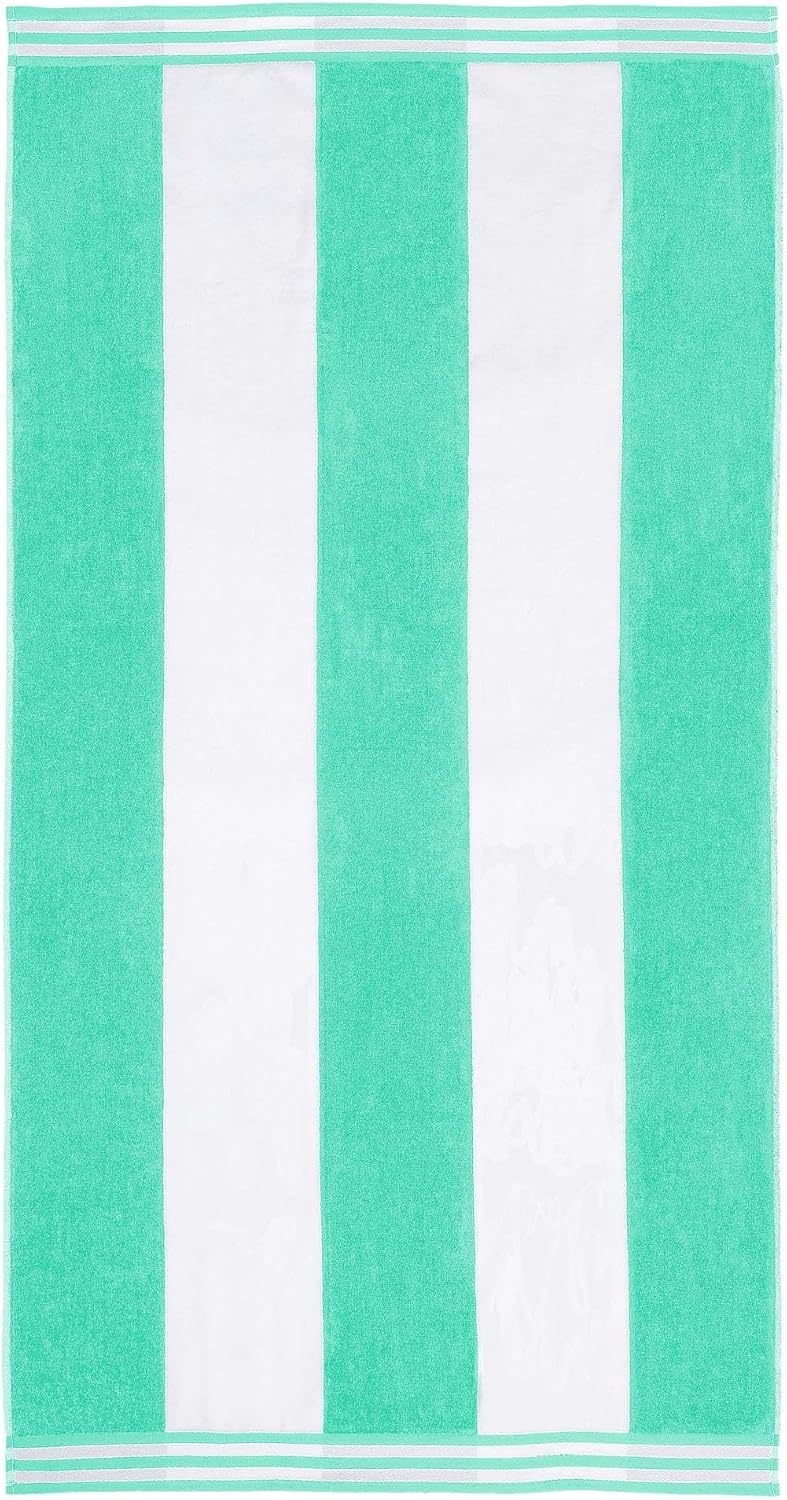 image:imageSuperior Striped Cotton Reversible Beach Towel Set 6 PC Multi ColorMint