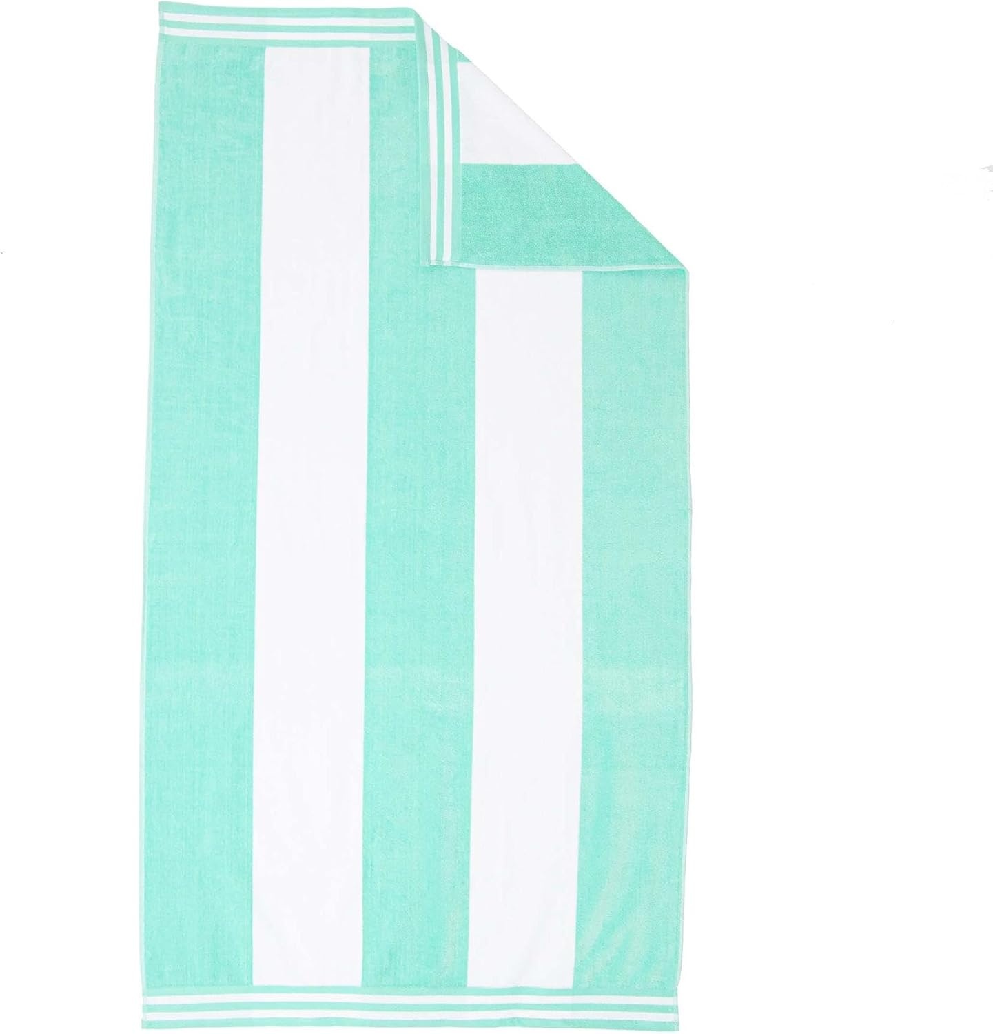 image:imageSuperior Striped Cotton Reversible Beach Towel Set 6 PC Multi ColorMint