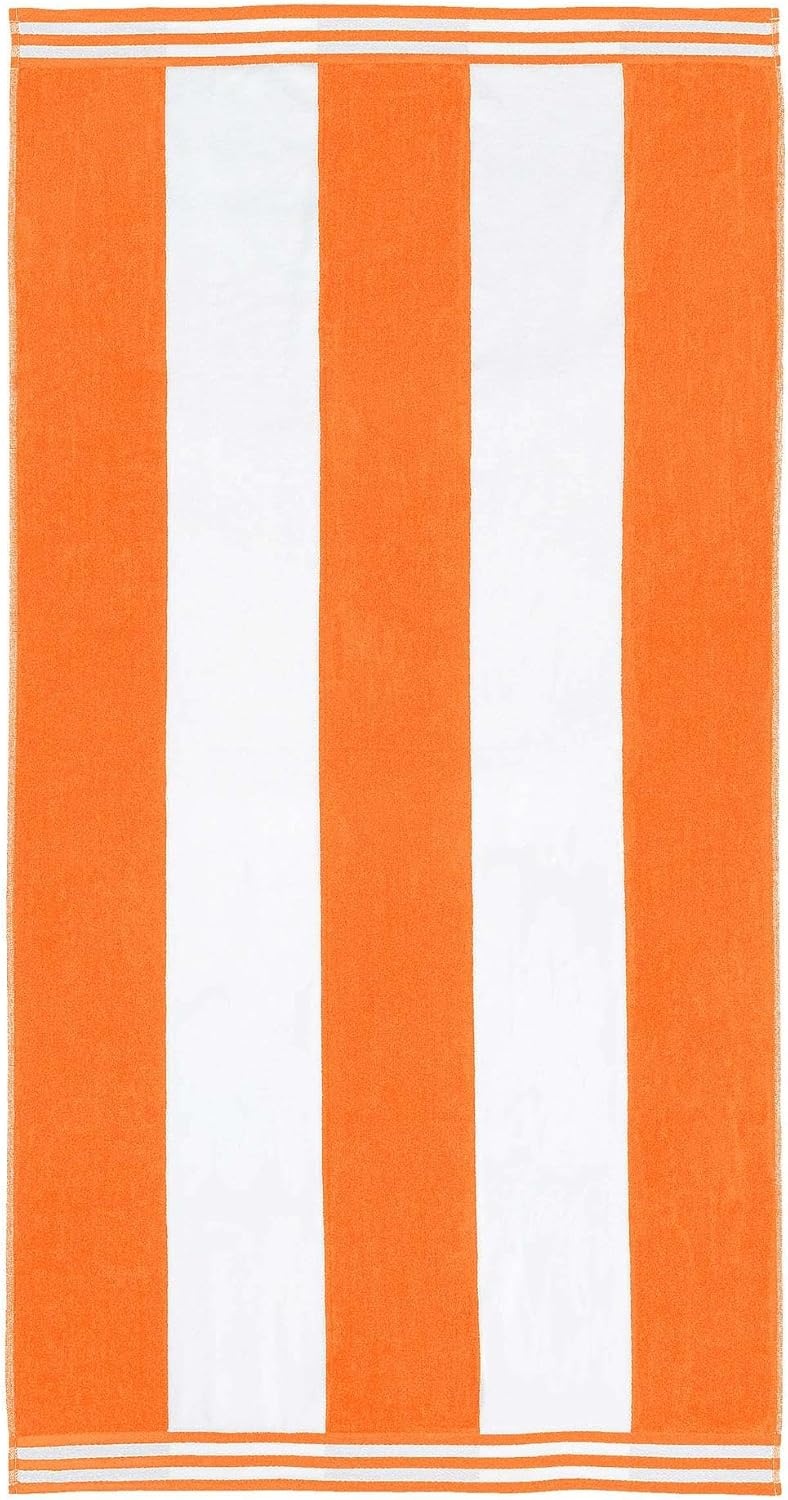image:imageSuperior Striped Cotton Reversible Beach Towel Set 6 PC Multi ColorOrange