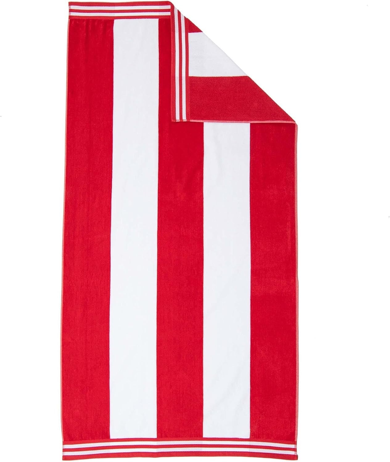 image:imageSuperior Striped Cotton Reversible Beach Towel Set 6 PC Multi ColorRed