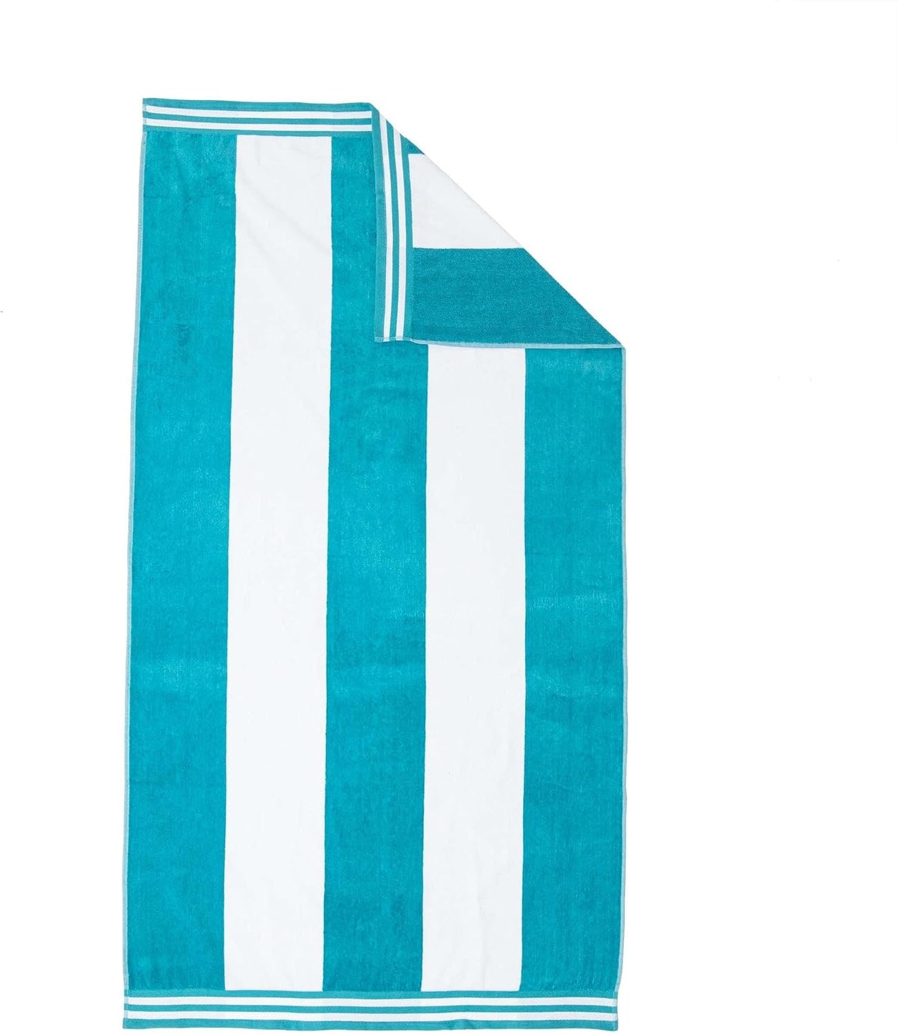 image:imageSuperior Striped Cotton Reversible Beach Towel Set 6 PC Multi ColorTurquoise