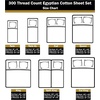 Superior 300 Thread Count Egyptian Cotton Sheet Set, Elastic Fitted Sheet, Flat Sheet, 1 Pillowcase, Twin XL, Burgundy