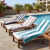 Superior Cabana Stripe Oversized Cotton Beach Towels, 4 Pc, Multi-Color(Multicolor)