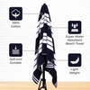 Superior Striped Cotton Reversible Beach Towel Set, 6 PC, Multi Color(Blue)