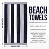Superior Striped Cotton Reversible Beach Towel Set, 6 PC, Multi Color(Blue)