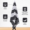 Superior Striped Cotton Reversible Beach Towel Set, 6 PC, Multi Color(Charcoal)