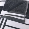 Superior Striped Cotton Reversible Beach Towel Set, 6 PC, Multi Color(Charcoal)
