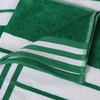 Superior Striped Cotton Reversible Beach Towel Set, 6 PC, Multi Color(Dark Green)