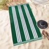 Superior Striped Cotton Reversible Beach Towel Set, 6 PC, Multi Color(Dark Green)