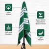 Superior Striped Cotton Reversible Beach Towel Set, 6 PC, Multi Color(Dark Green)